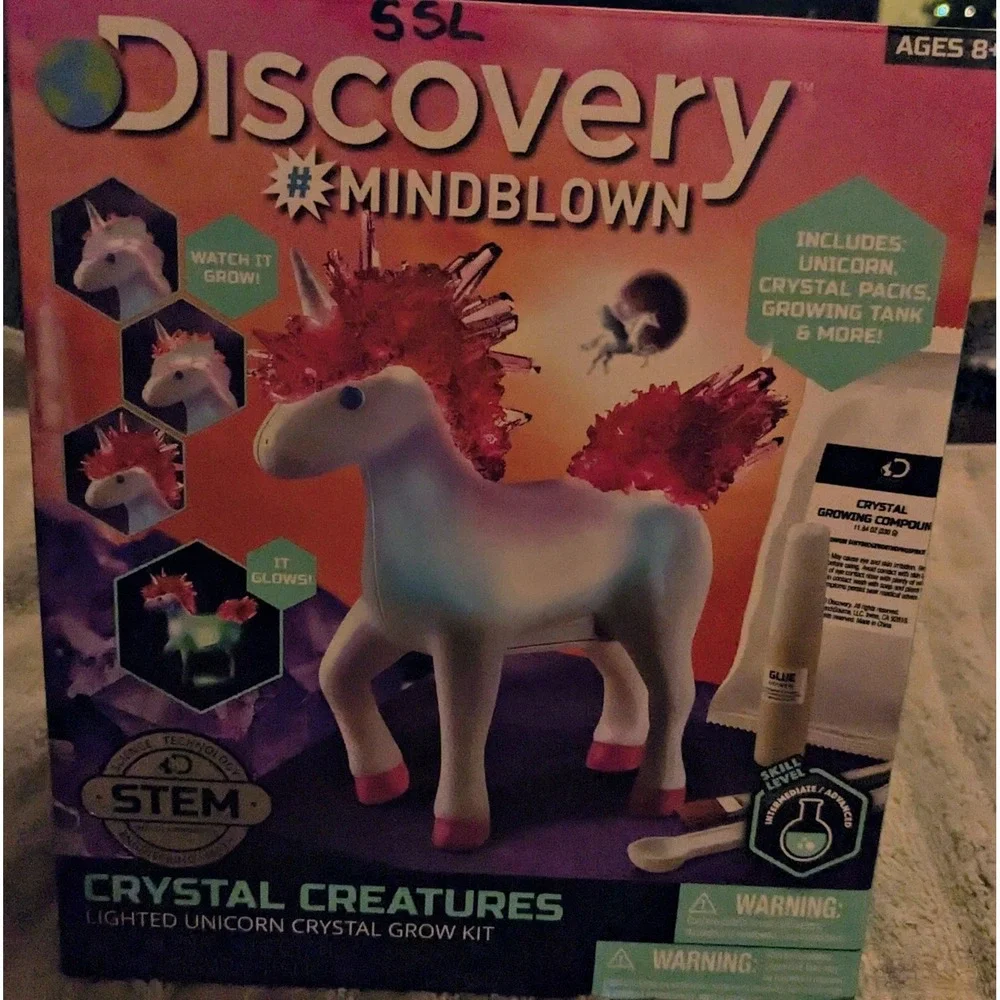 Discovery‎ Mindblown Crystal Creatures Lighted Unicorn Crystal Grow Kit